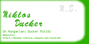 miklos ducker business card